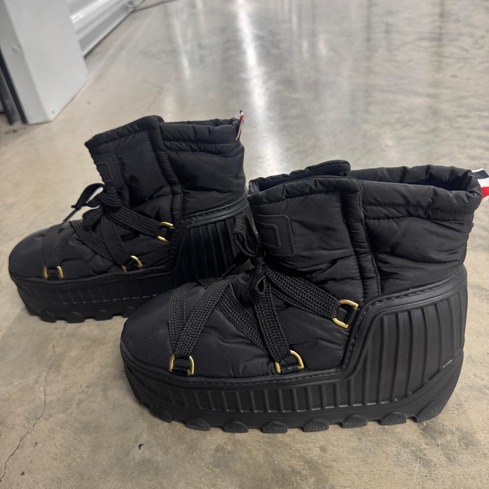 Thom Browne Quilted Shell Platform Black Ski Boots Snow Moon Style  US 8 EU 41
